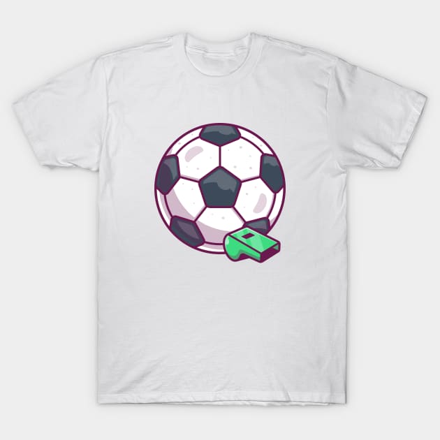 Soccer ball with whistle cartoon T-Shirt by Catalyst Labs